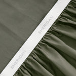 [NEW] EGYPTIAN COTTON SATEEN OLIVE GREY FITTED SHEET