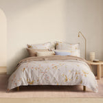 [NEW] ALLUDE DRIFTWOOD QUILT COVER SET WITH FITTED SHEET