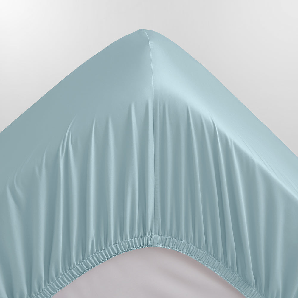 [NEW] EGYPTIAN COTTON SATEEN SKY FITTED SHEET / PILLOWCASES