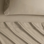 [NEW] EGYPTIAN COTTON SATEEN TAUPE FITTED SHEET / PILLOWCASES