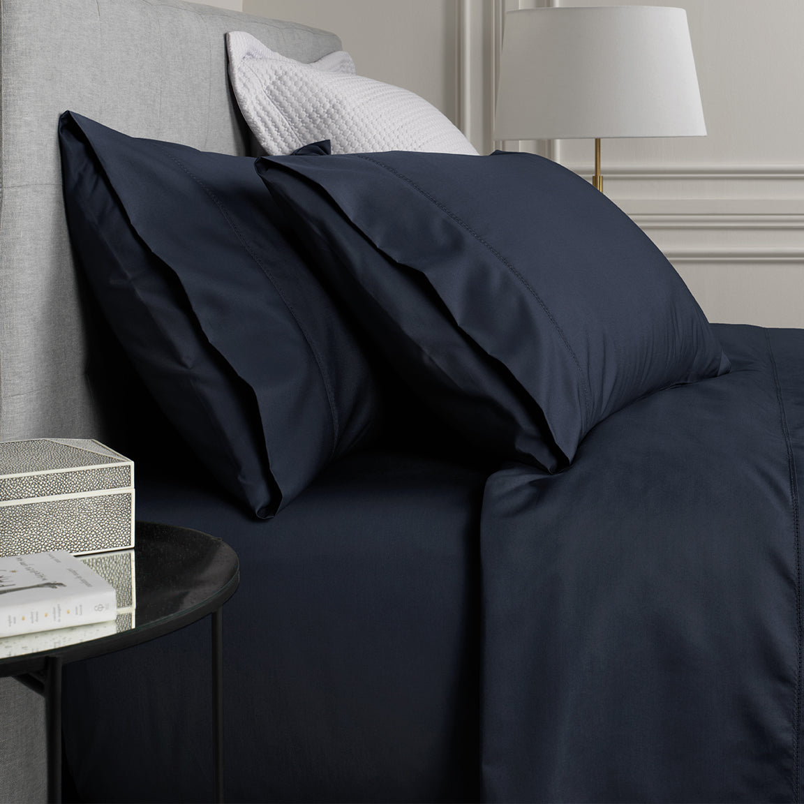 NEW HOTEL LUXURY 1000TC MIDNIGHT FITTED SHEET PILLOWCASES