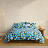 [NEW] JUNI BOWER BLUE QUILT COVER SET WITH FITTED SHEET