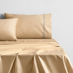 [NEW] PALAIS LUX 1200TC ALMOND FITTED SHEET / PILLOWCASES