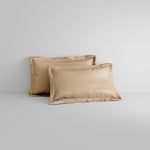 [NEW] PALAIS LUX 1200TC ALMOND FITTED SHEET / PILLOWCASES