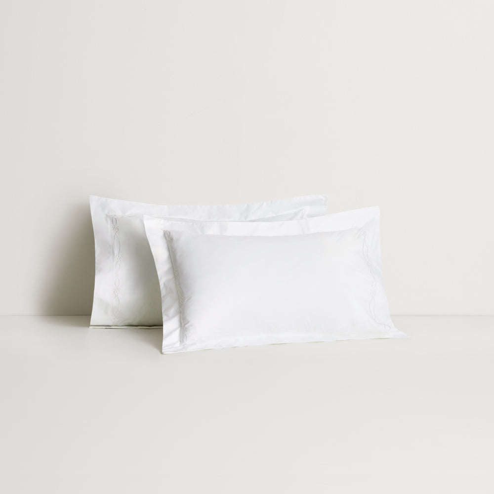 [NEW] PALAIS TRELLIS 1200TC WHITE QUILT COVER SET