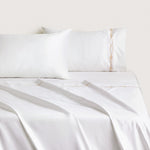 [NEW] PALAIS TRELLIS 1200TC WHITE/ALMOND QUILT COVER SET