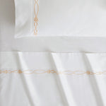 [NEW] PALAIS TRELLIS 1200TC WHITE/ALMOND QUILT COVER SET