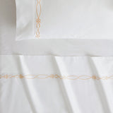 [NEW] PALAIS TRELLIS 1200TC WHITE/ALMOND QUILT COVER SET