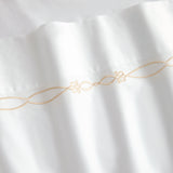 [NEW] PALAIS TRELLIS 1200TC WHITE/ALMOND QUILT COVER SET