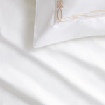 [NEW] PALAIS TRELLIS 1200TC WHITE/ALMOND QUILT COVER SET