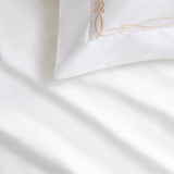 [NEW] PALAIS TRELLIS 1200TC WHITE/ALMOND QUILT COVER SET