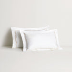 [NEW] PALAIS TRELLIS 1200TC WHITE/ALMOND QUILT COVER SET