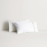 [NEW] PALAIS TRELLIS 1200TC WHITE/ALMOND QUILT COVER SET