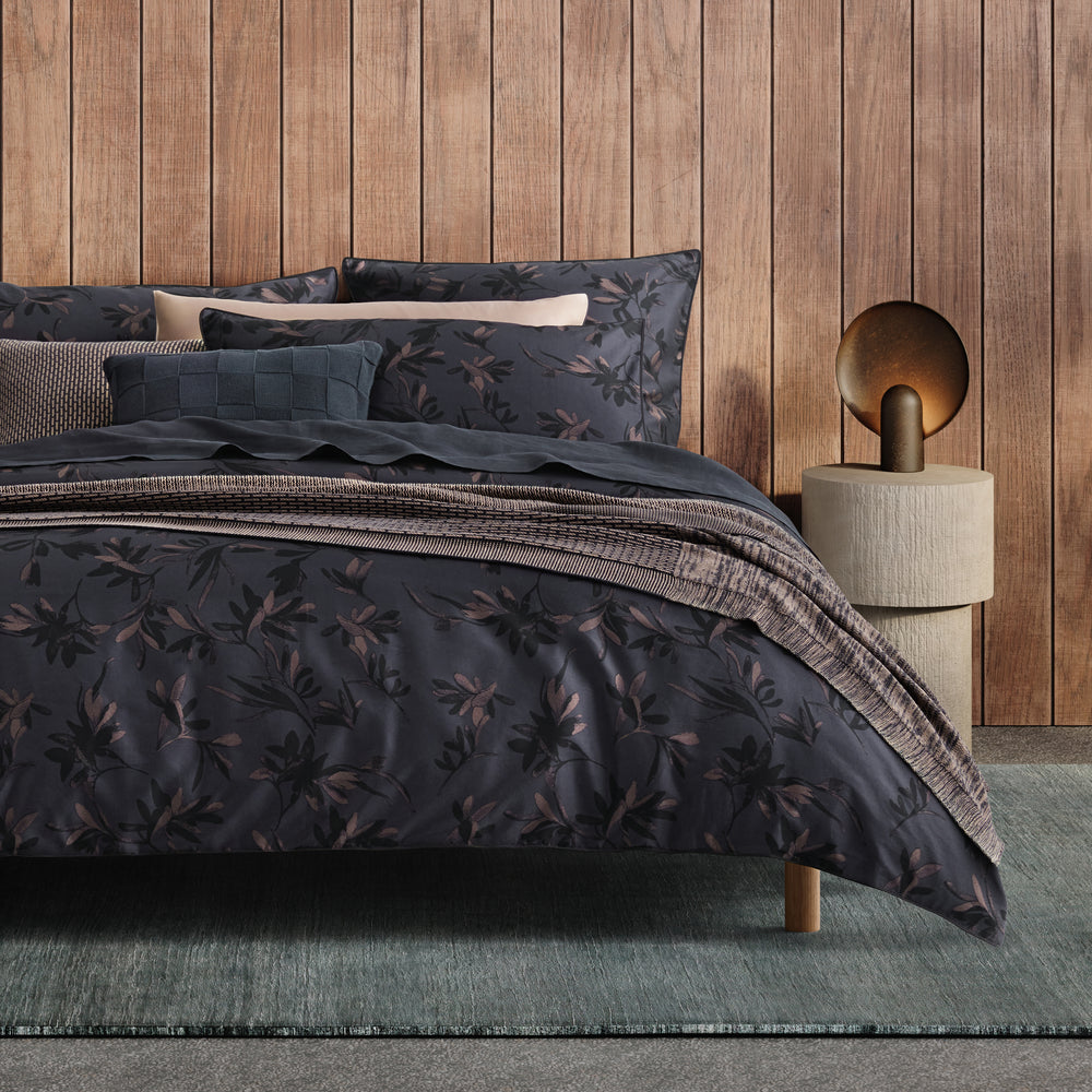 [NEW] YUNA CARBON QUILT COVER SET WITH FITTED SHEET