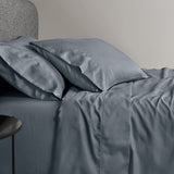 EGYPTIAN BLEND SMOKEY BLUE FITTED SHEET / PILLOWCASES