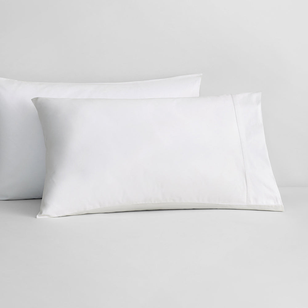 [NEW] HOTEL LUXURY 1000TC SNOW FITTED SHEET / PILLOWCASES