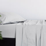 [NEW] ORGANIC COTTON SATEEN FROST GREY FITTED SHEET / PILLOWCASES