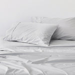 ORGANIC COTTON SOLID 300TC FROST GREY / NATURAL / WHITE PILLOWCASES