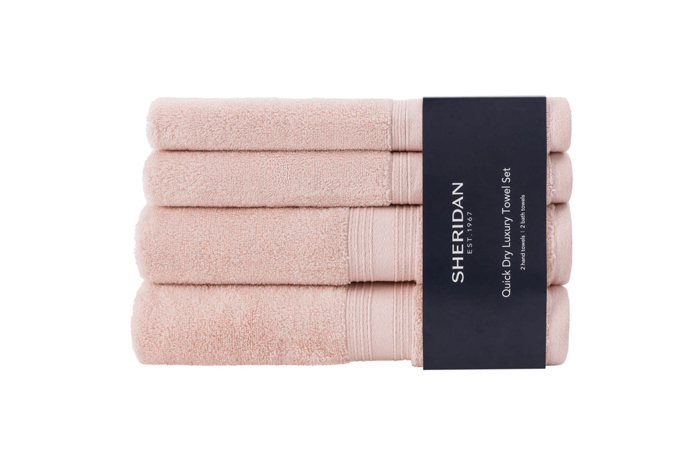 QUICK DRY LUXURY TOWEL SET COLLECTION MACAROON