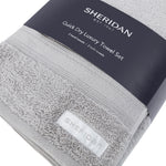 QUICK DRY LUXURY TOWEL SET COLLECTION SILVER