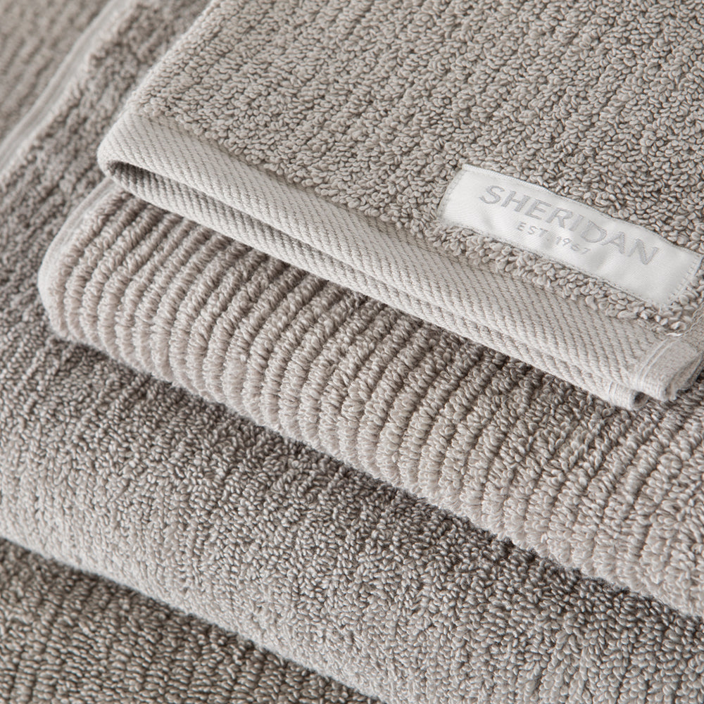 LIVING TEXTURES TOWEL COLLECTION ASH